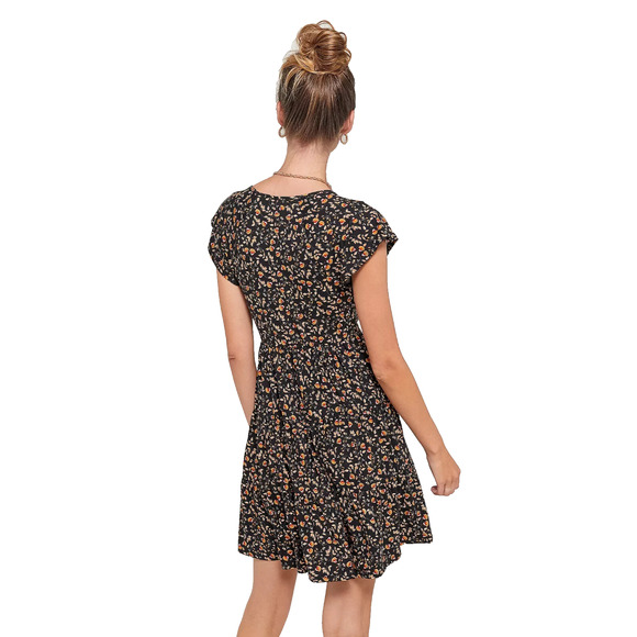 Urban Outfitters Julia Tiered Ruffle Cottagecore Ditsy Floral Prairie Mini Dress - Picture 3 of 12